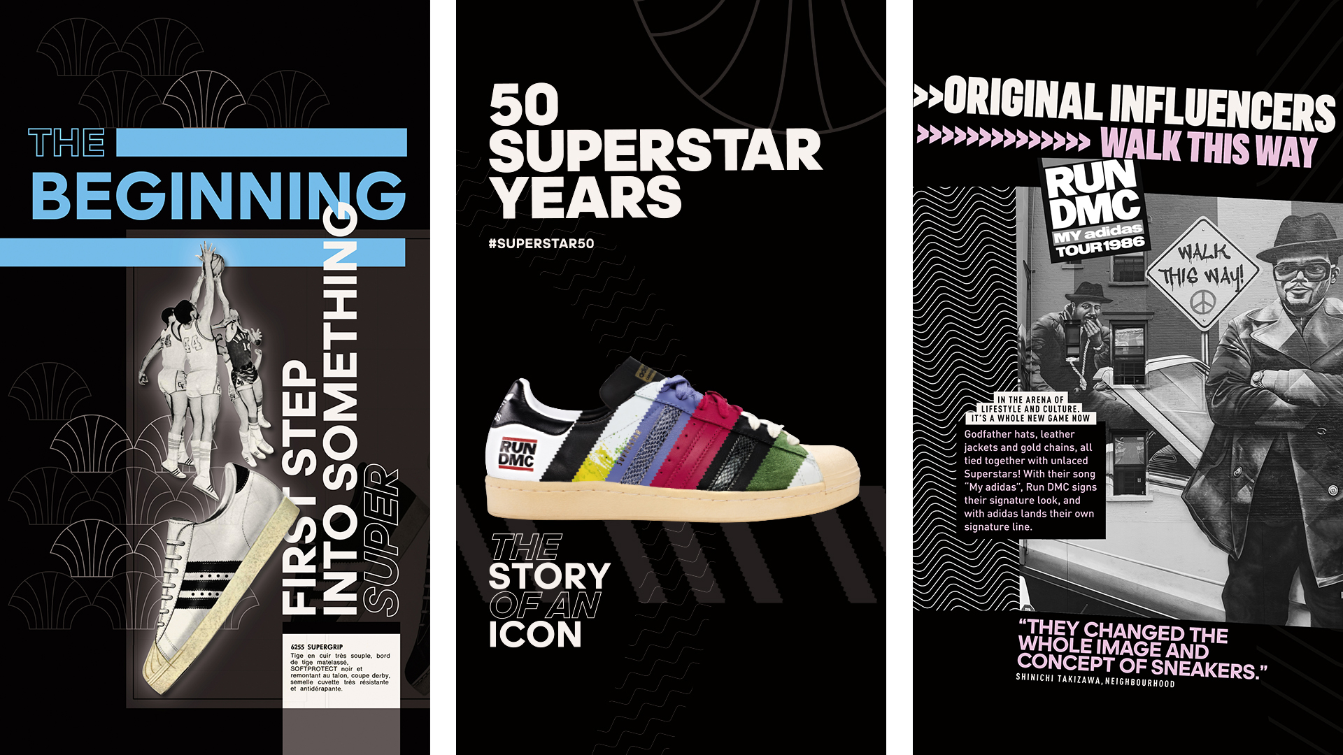 Marquesina Persona australiana nombre de la marca adidas - 50 years of superstars - D'art Design Gruppe